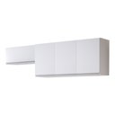Ver imagem 1 de Conjunto de Armários Aéreo Cozinha Planejada Lux 120cm e 80cm 100% Mdf Branco Tx Fosco - Desk Design