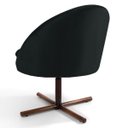 Ver imagem 4 de Kit 2 Poltronas Decorativas Giratórias Base Xis Madeira Rafa B-300 Veludo Preto - Domi