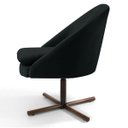 Ver imagem 3 de Kit 2 Poltronas Decorativas Giratórias Base Xis Madeira Rafa B-300 Veludo Preto - Domi
