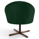 Ver imagem 6 de Kit 2 Poltronas Decorativas Giratórias Base Xis Madeira Rafa B-303 Veludo Verde Musgo - Domi