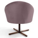 Ver imagem 6 de Kit 2 Poltronas Decorativas Giratórias Base Xis Madeira Rafa B-305 Veludo Rosê - Domi