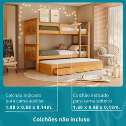 Treliche Solteiro Madeira Maciça Reforçada Cama Aux Gavetas - 4