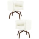 Ver imagem 1 de Kit 2 Poltronas Decorativas Base Ka Madeira Betina C-26 Corano Bege - Domi