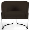 Ver imagem 2 de Kit 2 Poltronas Decorativas Base Aço Betina C-34 Corano Marrom - Domi