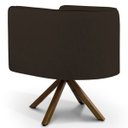 Ver imagem 3 de Kit 2 Poltronas Decorativas Base Giromad Madeira Betina C-34 Corano Marrom - Domi
