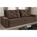 Ver imagem 4 de Sofá Retrátil e Reclinável 3 Lugares 2,30m Berlim Evidence Suede Marrom