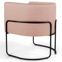 Ver imagem 3 de Kit 2 Poltronas Decorativas Base Aço Betina C-105 Linho Rosê - Domi