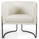 Ver imagem 2 de Kit 2 Poltronas Decorativas Base Aço Betina C-107 Linho Cru - Domi