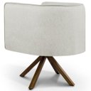 Ver imagem 3 de Kit 2 Poltronas Decorativas Base Giromad Madeira Betina C-107 Linho Cru - Domi