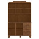 Ver imagem 5 de Cristaleira 4 Portas 3 Gavetas 122 Cm 1289 Castanho Milani Store