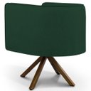 Ver imagem 3 de Kit 2 Poltronas Decorativas Base Giromad Madeira Betina C-117 Linho Verde Musgo - Domi