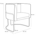 Ver imagem 4 de Kit 2 Poltronas Decorativas Base Aço Betina C-129 Linho Bege - Domi