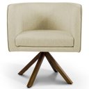 Ver imagem 2 de Kit 2 Poltronas Decorativas Base Giromad Madeira Betina C-129 Linho Bege - Domi