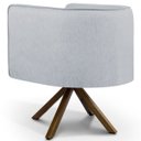 Ver imagem 3 de Kit 2 Poltronas Decorativas Base Giromad Madeira Betina C-315 Linho Cinza - Domi