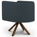 Ver imagem 3 de Kit 2 Poltronas Decorativas Base Giromad Madeira Betina C-465 Linho Chumbo - Domi