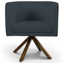 Ver imagem 2 de Kit 2 Poltronas Decorativas Base Giromad Madeira Betina C-465 Linho Chumbo - Domi