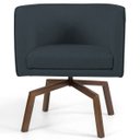 Ver imagem 2 de Kit 2 Poltronas Decorativas Base Ka Madeira Betina C-465 Linho Chumbo - Domi