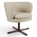 Ver imagem 2 de Kit 2 Poltronas Decorativas Melissa Base Xis Giratória C-107 Linho Bege - Domi