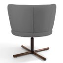 Ver imagem 5 de Kit 2 Poltronas Decorativas Melissa Base Xis Giratória C-416 Linho Cinza Escuro - Domi