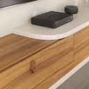 Ver imagem 3 de Painel para Tv até 65" com Puxador Escandinavo Nt1390 Off White/freijó Notável Móveis