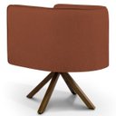 Ver imagem 3 de Kit 2 Poltronas Decorativas Base Giromad Madeira Betina B-235 Linho Laranja - Domi