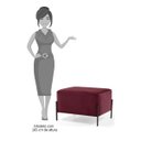 Ver imagem 4 de Kit 2 Puffs Decorativos 60cm Base Aço Status B-278 Veludo Marsala