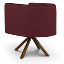 Ver imagem 3 de Kit 2 Poltronas Decorativas Base Giromad Madeira Betina B-278 Veludo Marsala - Domi
