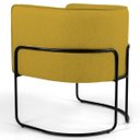 Ver imagem 3 de Kit 2 Poltronas Decorativas Base Aço Betina B-279 Veludo Mostarda - Domi