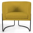 Ver imagem 2 de Kit 2 Poltronas Decorativas Base Aço Betina B-279 Veludo Mostarda - Domi