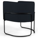 Ver imagem 3 de Kit 2 Poltronas Decorativas Base Aço Betina B-300 Veludo Preto - Domi