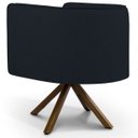 Ver imagem 3 de Kit 2 Poltronas Decorativas Base Giromad Madeira Betina B-300 Veludo Preto - Domi