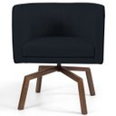 Ver imagem 2 de Kit 2 Poltronas Decorativas Base Ka Madeira Betina B-300 Veludo Preto - Domi
