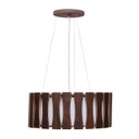 Ver imagem 4 de Pendente Madeira Ripado Redondo 30x30cm - Imbuia
