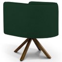 Ver imagem 3 de Kit 2 Poltronas Decorativas Base Giromad Madeira Betina B-303 Veludo Verde Musgo - Domi
