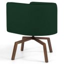 Ver imagem 3 de Kit 2 Poltronas Decorativas Base Ka Madeira Betina B-303 Veludo Verde Musgo - Domi