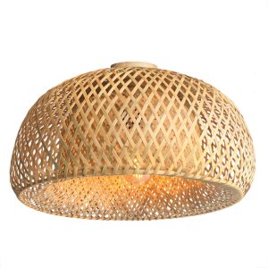 4 Luminaria de Bambu Artesanal Fibra Natural Plafon Nat66