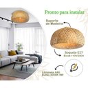 Ver imagem 7 de 4 Luminaria de Bambu Artesanal Fibra Natural Plafon Nat66