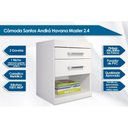 Ver imagem 3 de Mesa Cabeceira Plus c/ 2 Gavetas Branco - Santos Andirá