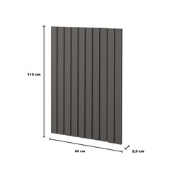 Painel Ripado Madeira Decorativo 100% Mdf - 115 X 60 Cm - Grafite - 5