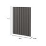 Painel Ripado Madeira Decorativo 100% Mdf - 115 X 60 Cm - Grafite - 5