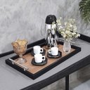 Ver imagem 2 de Bandeja Café Alças Bebidas Xícaras Bar Aparador Portátil Ambiente Escritório Recepção:bandeja Café X