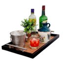Ver imagem 3 de Bandeja Café Alças Bebidas Xícaras Bar Aparador Portátil Ambiente Escritório Recepção:bandeja Café X