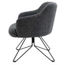 Ver imagem 5 de Poltrona Decorativa Sala de Estar Base Orby Jade C-469 Linho Mescla - Domi