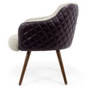 Ver imagem 5 de Kit 2 Poltronas Decorativas Pés Palito Madeira Jade C-107 Linho/Corano Bege - Domi