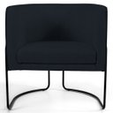 Ver imagem 2 de Kit 2 Poltronas Decorativas Base Aço Betina C-05 Corano Preto - Domi