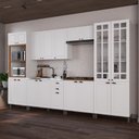 Ver imagem 1 de Armário de Cozinha Modulada Completa Fidelitá Nara 100% MDF 6 Peças 350cm 18 Portas 2 Gavetas sem
