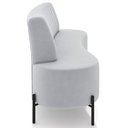 Ver imagem 7 de Sofá Chaise 2 Lugares Sala Living 160cm Pés Industrial Cayman K01 Veludo Cinza - Lyam Decor
