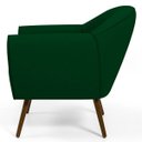 Ver imagem 5 de Poltrona Decorativa Sala de Estar Nina Veludo B-303 com Pés Palito Castanho - Domi