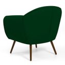 Ver imagem 6 de Poltrona Decorativa Sala de Estar Nina Veludo B-303 com Pés Palito Castanho - Domi