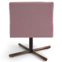 Ver imagem 3 de Poltrona Decorativa Sala de Estar Giratória Base Xis Madeira Angel B-305 Veludo Rosa - Domi